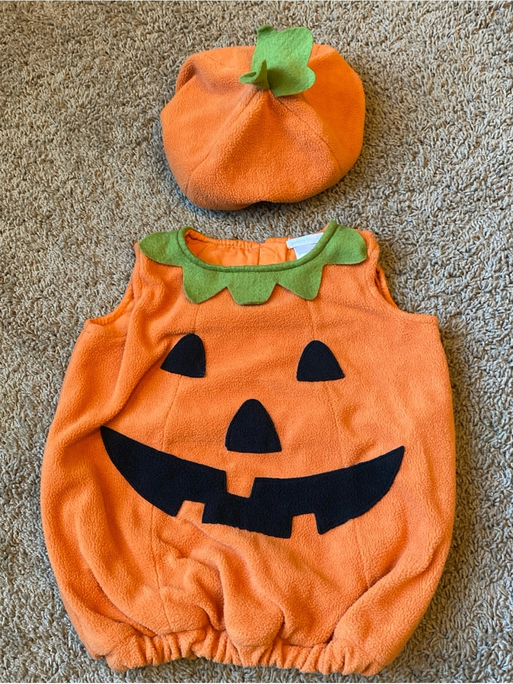 Pottery Barn Kids Baby Orange Pumpkin Halloween Costume 12-24 Months